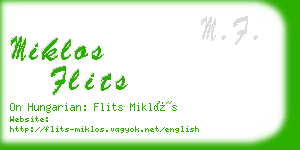 miklos flits business card
